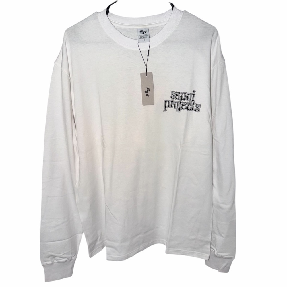 SP Seoul Projects White Long Sleeve T- Shirt Large